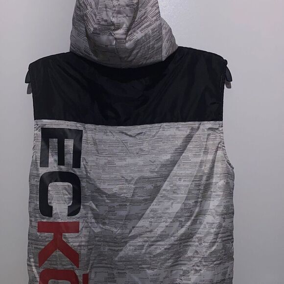 ECKO Unlimited Men's Black & Gray Zip Up Sleeveless Hoodie Vest Size S - Picture 8 of 11